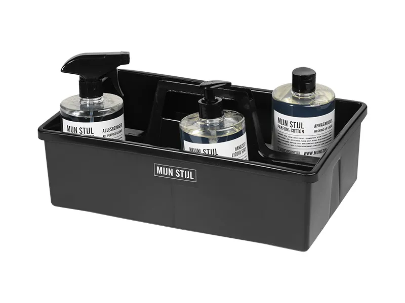 Opbergkistje gerecycled materiaal zwart