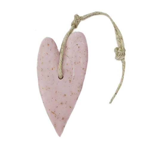 Hart XL oud roze met zemelen parfum roos 100 gram