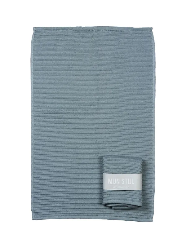 Handdoek (keuken) licht blauw met banderol