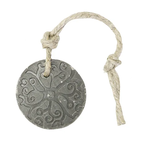 Batik schijf 70 gram grijs parfum groene thee