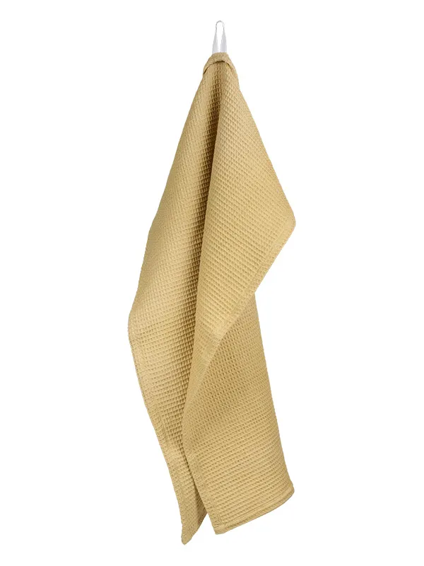Gastendoek Wafeldoek organic cotton oud geel