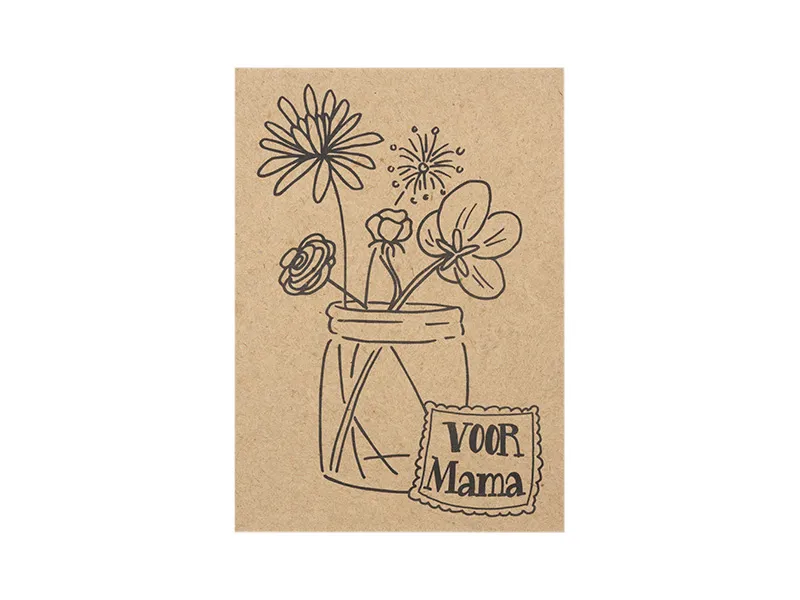 Kaart met wilde bloemenmix voor mama