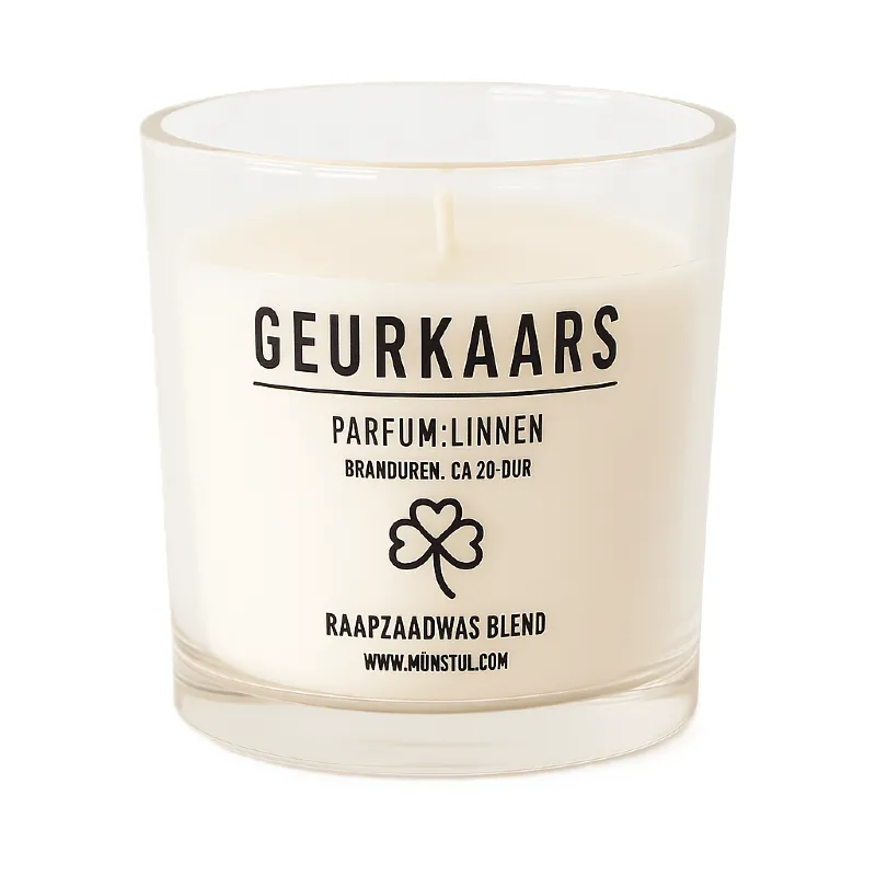 Geurkaars klaver parfum linnen