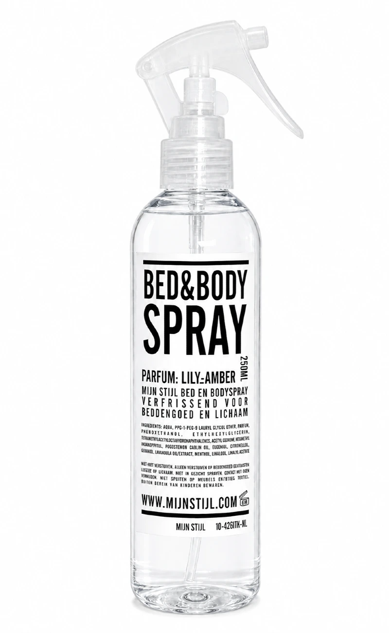 Bed en bodyspray parfum Lily Amber 250 ml
