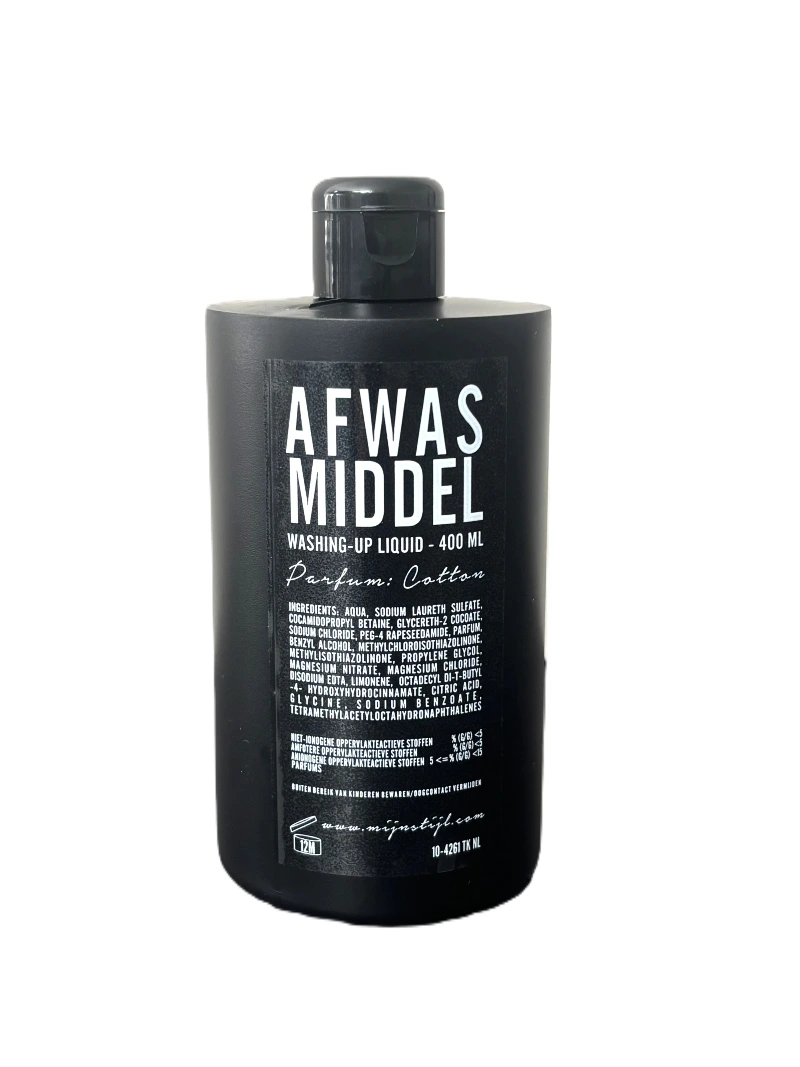 Afwasmiddel parfum Cotton 400 ml zwarte fles